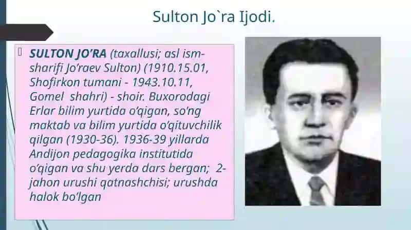 Sulton Jo`ra, Zafar Diyor ,G`afur G`ulom, Ijodi 2