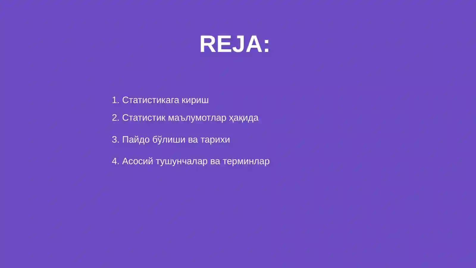 Статистика пайдо бўлиши ва ривожланиши 2