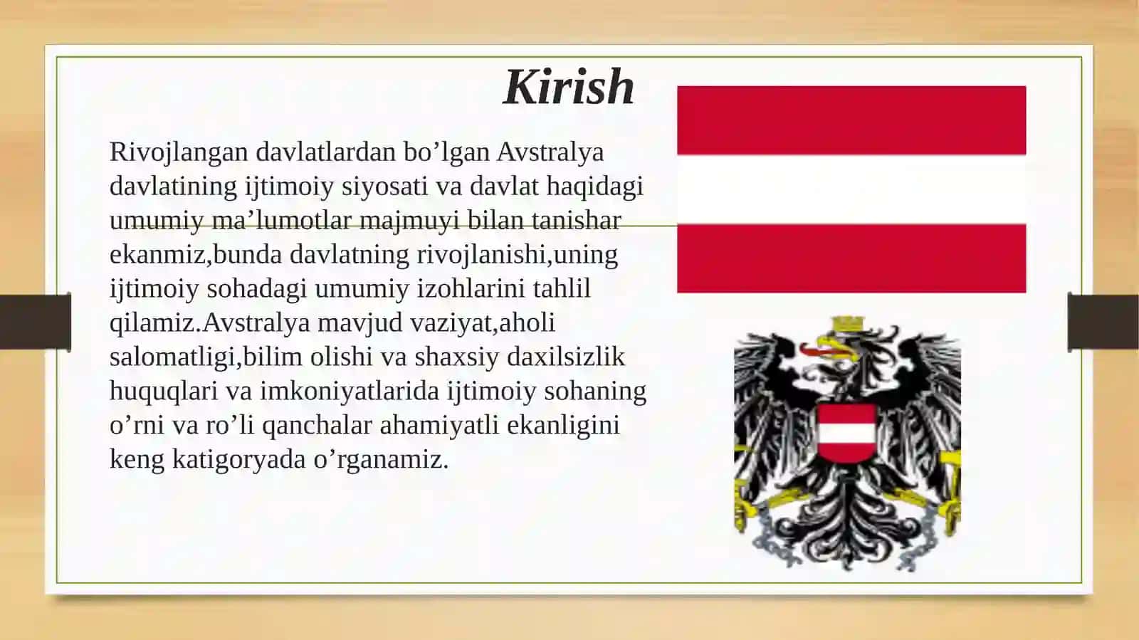 Avstraliya davlati va uning ijtimoiy siyosati 2