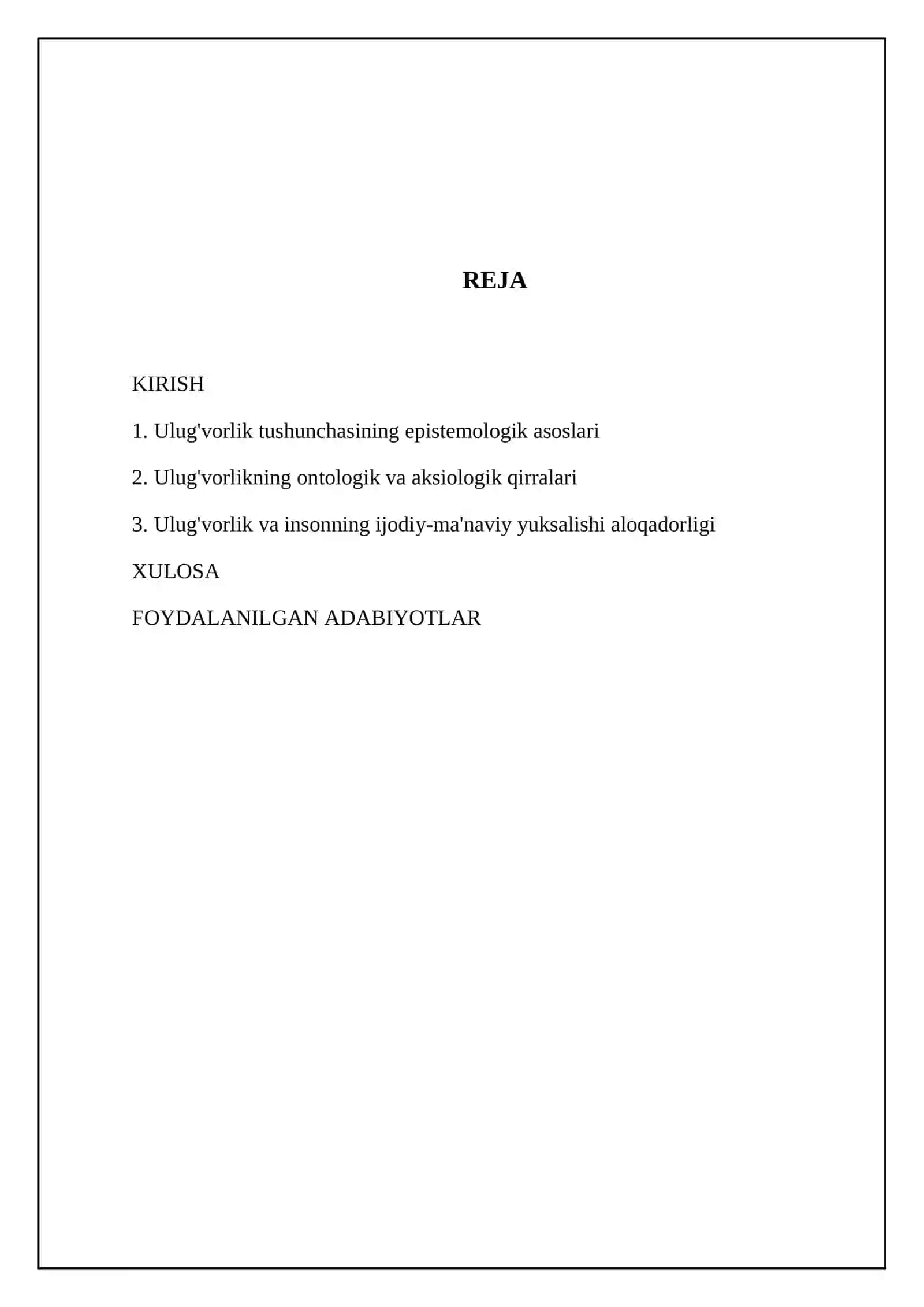 Ulug'vorlik kategoriyasining falsafiy mohiyati 2