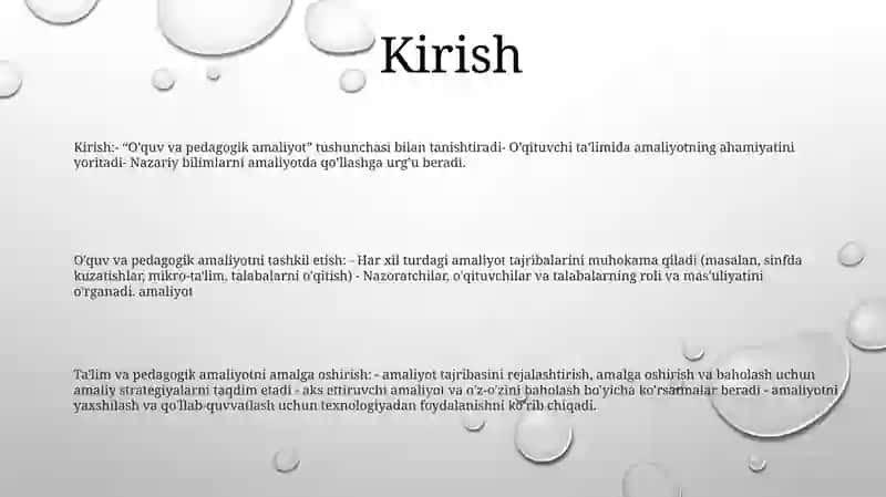 O'Quv Va Pedagogik Amaliyotni Tashkil Etish 2