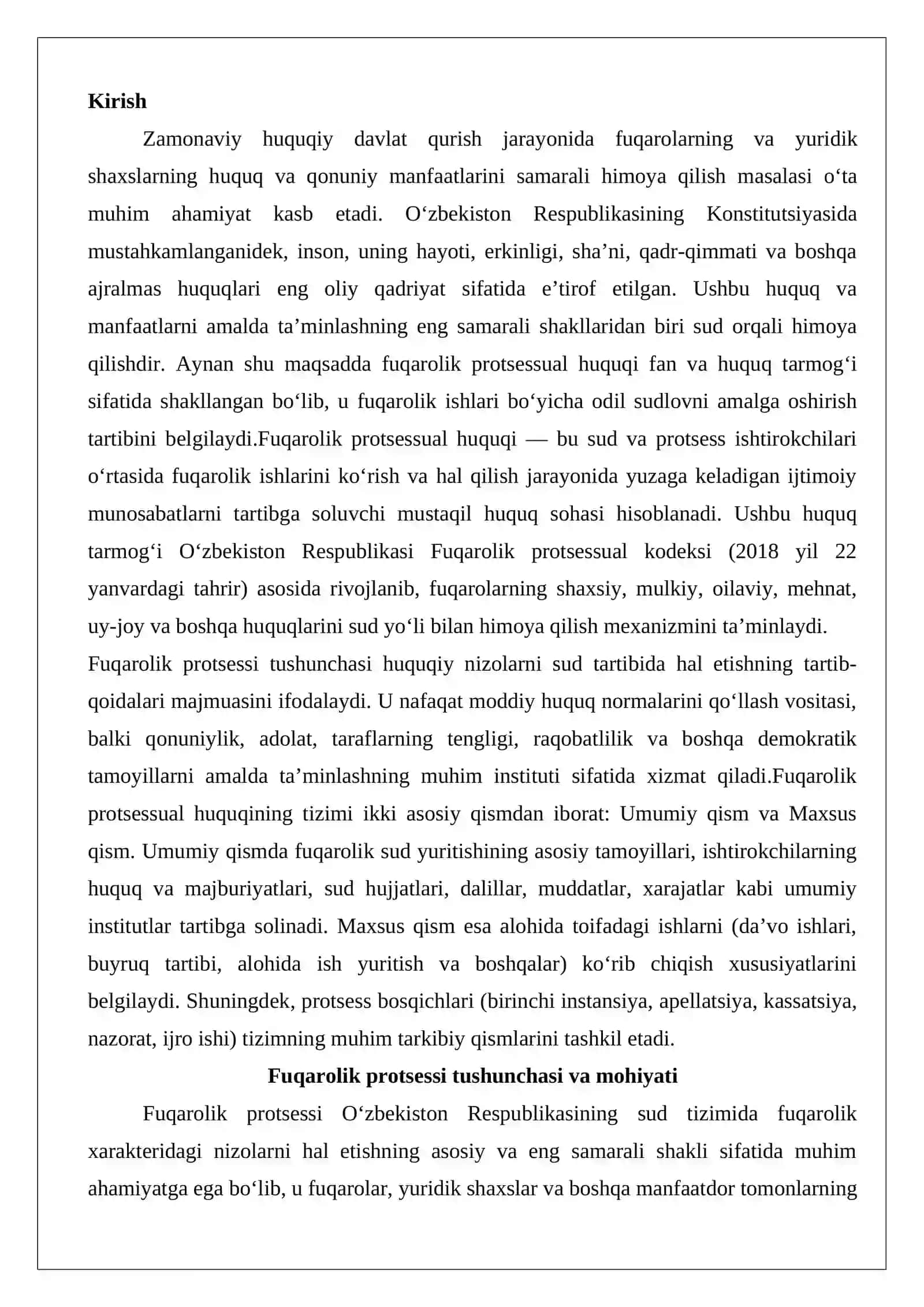 Fuqarolik protsessi tushunchasi va tizimi 2