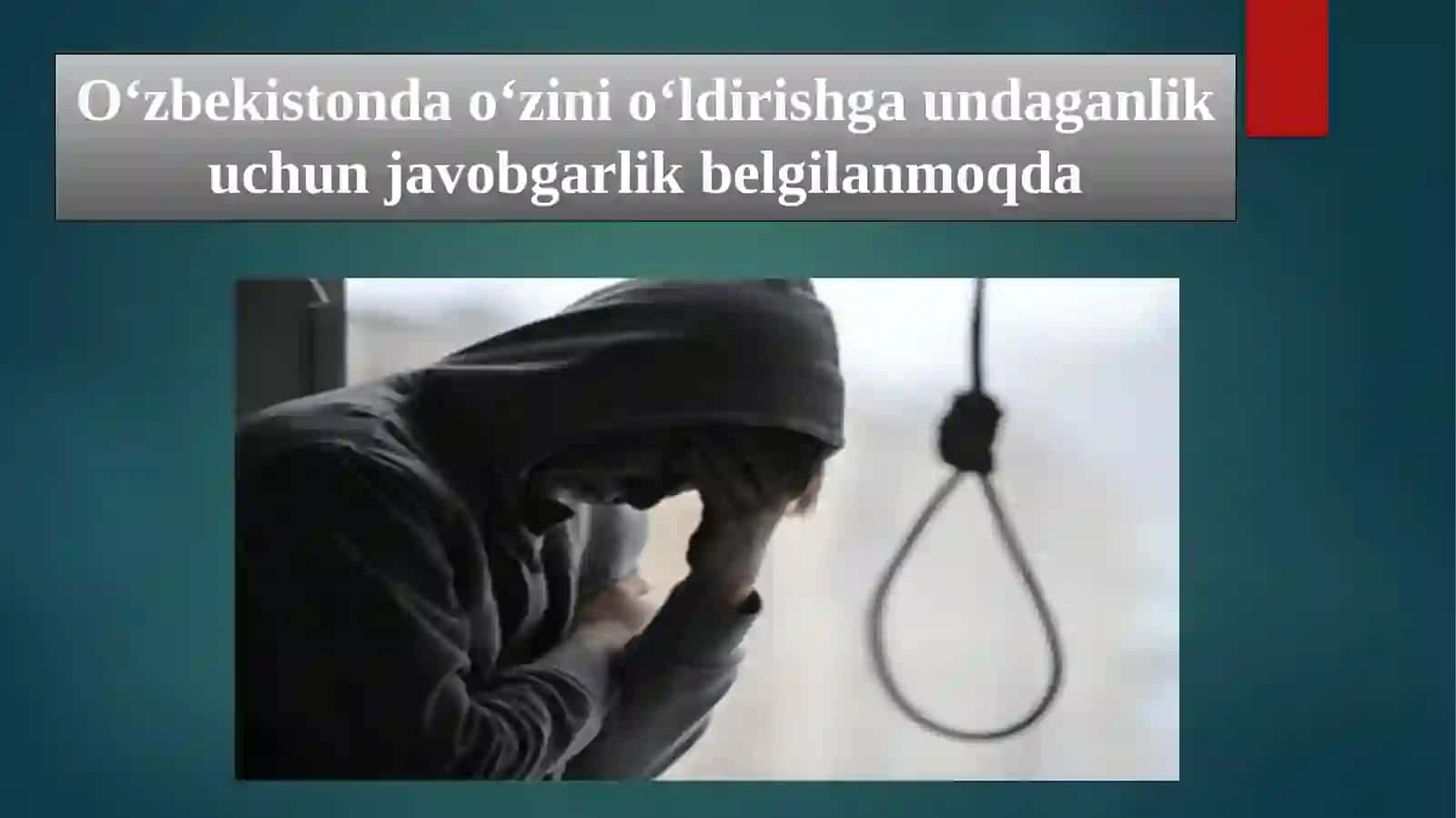 O'ZINI O'ZI O'LDIRISHGA UNDAGANLIK UCHUN JAVOBGARLI MASALASI 2