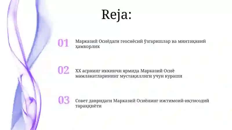 Osiyo Mamlakatlari 20-Asrning 2-Yarmi 2