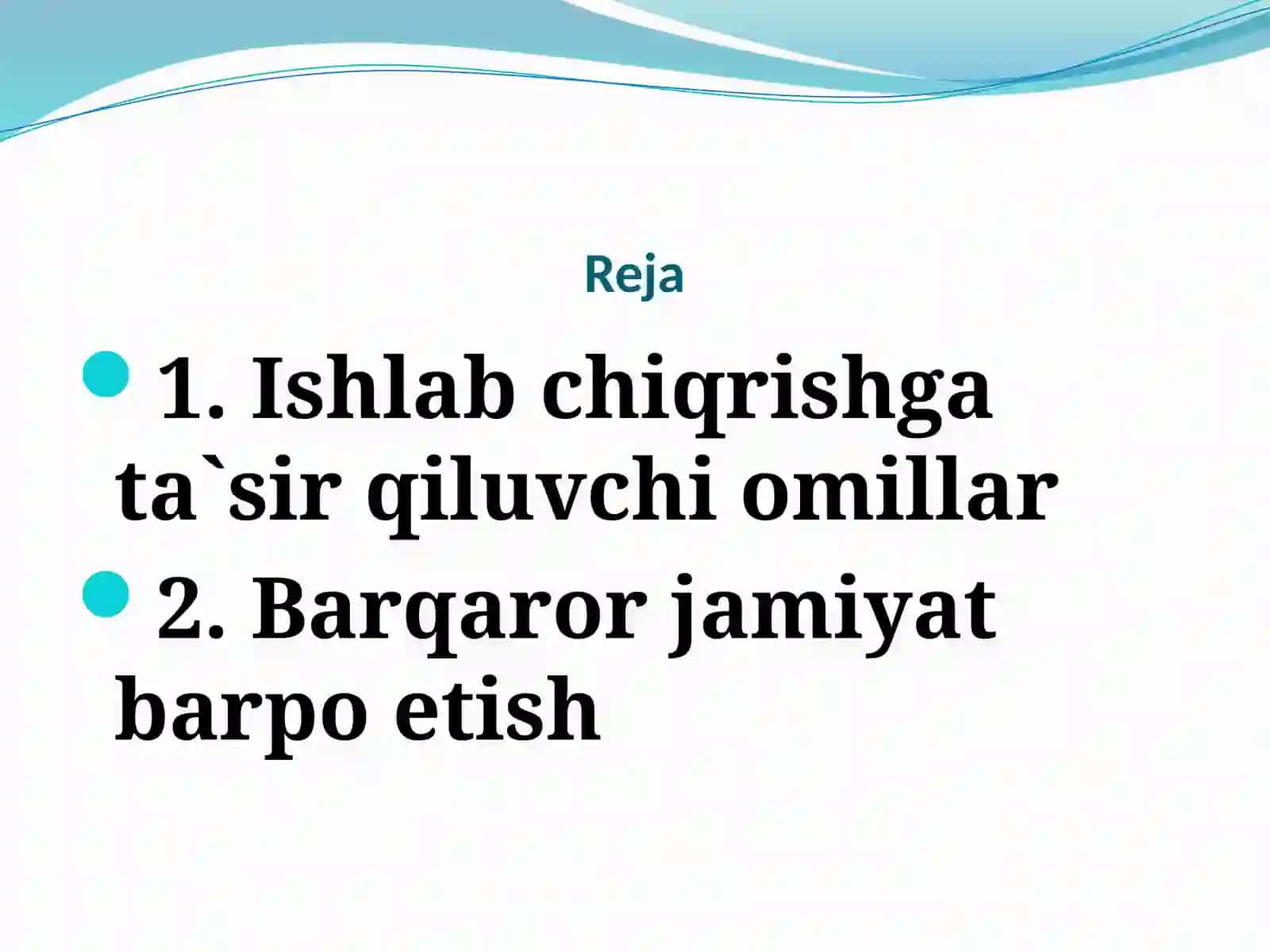 O'SISHNING SEKINLASHISH SABABLARI 2
