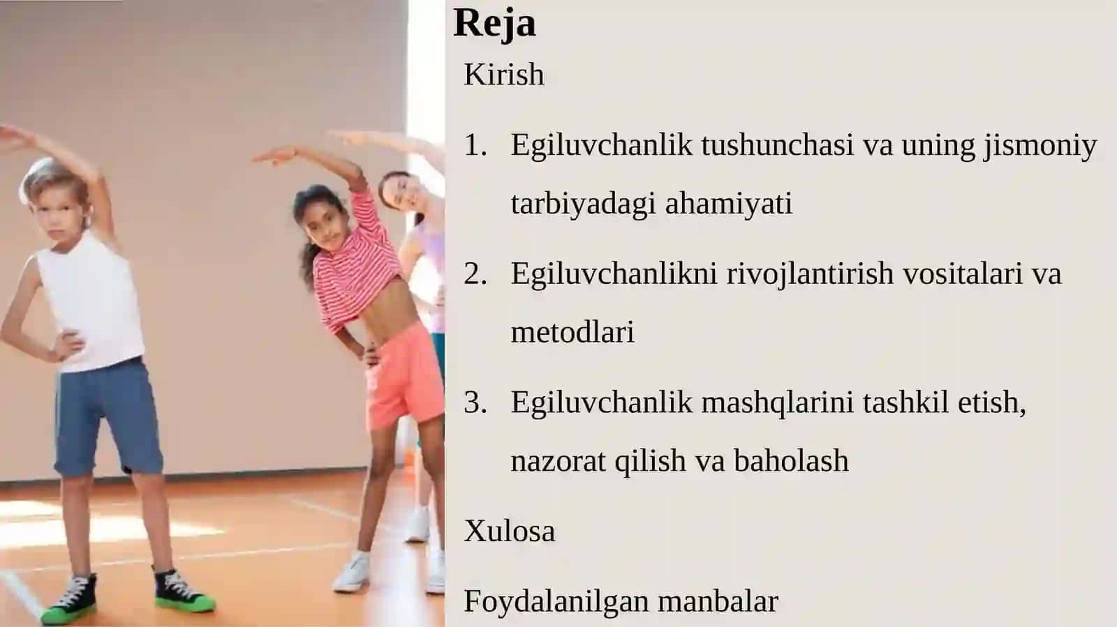 Egiluvchanlikni tarbiyalash va rivojlantirish 2