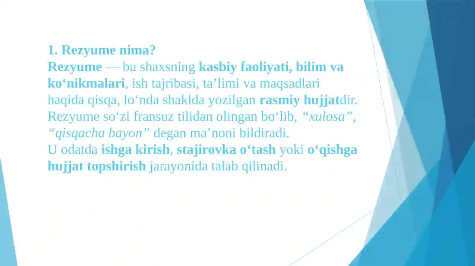 Ilmiy maqola rezyume yozish 2