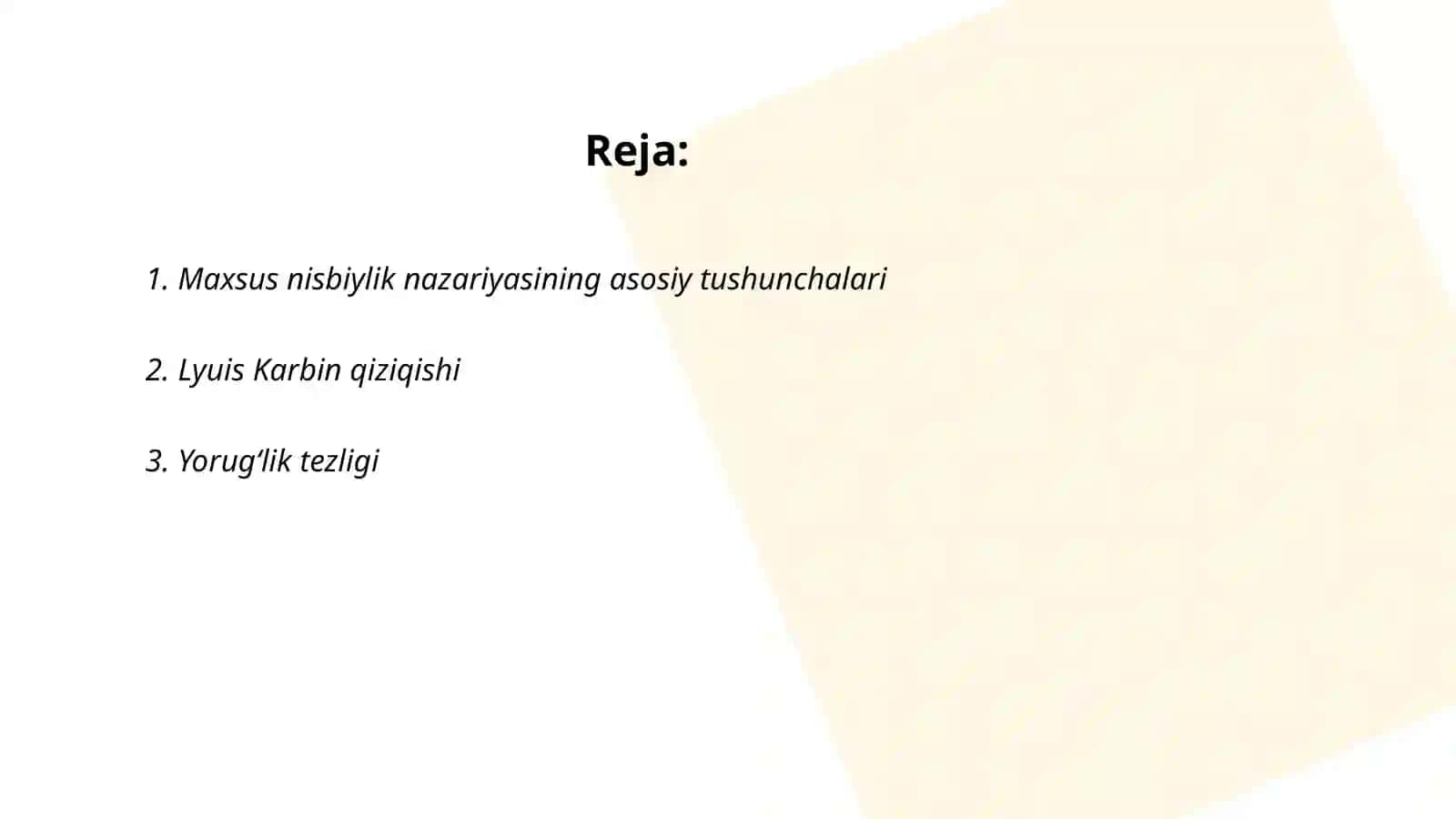 Maxsus nisbiylik nazariyasi 2