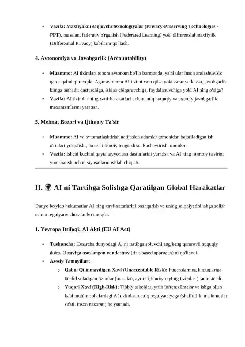 AI Loyihalaridagi Asosiy Etik Muammolar 2