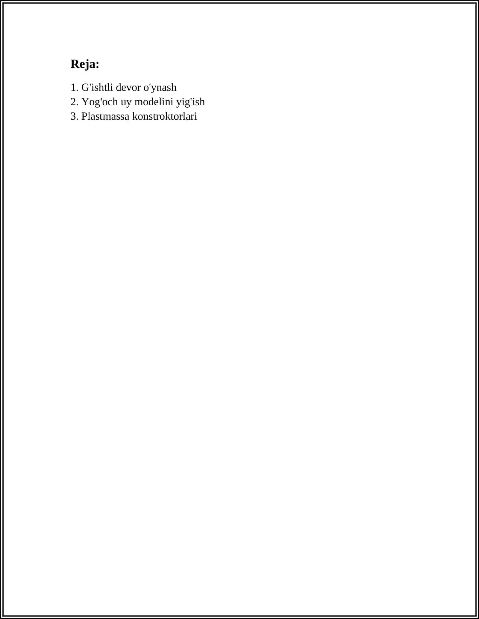 G'ishtli devor o'ynash 2