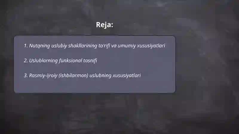 Nutqning uslubiy shakllari 2