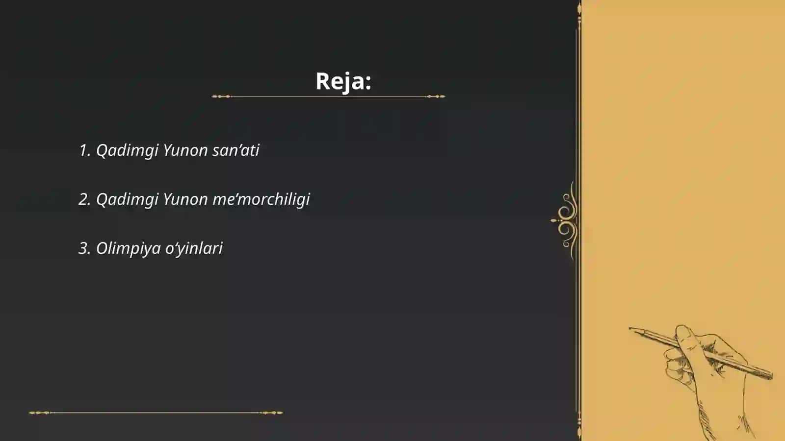 Qadimgi Yunon San’ati 2