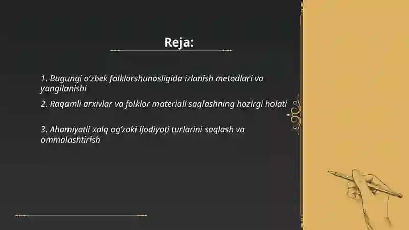 Bugungi òzbek folkshunshosligining rivoji 2