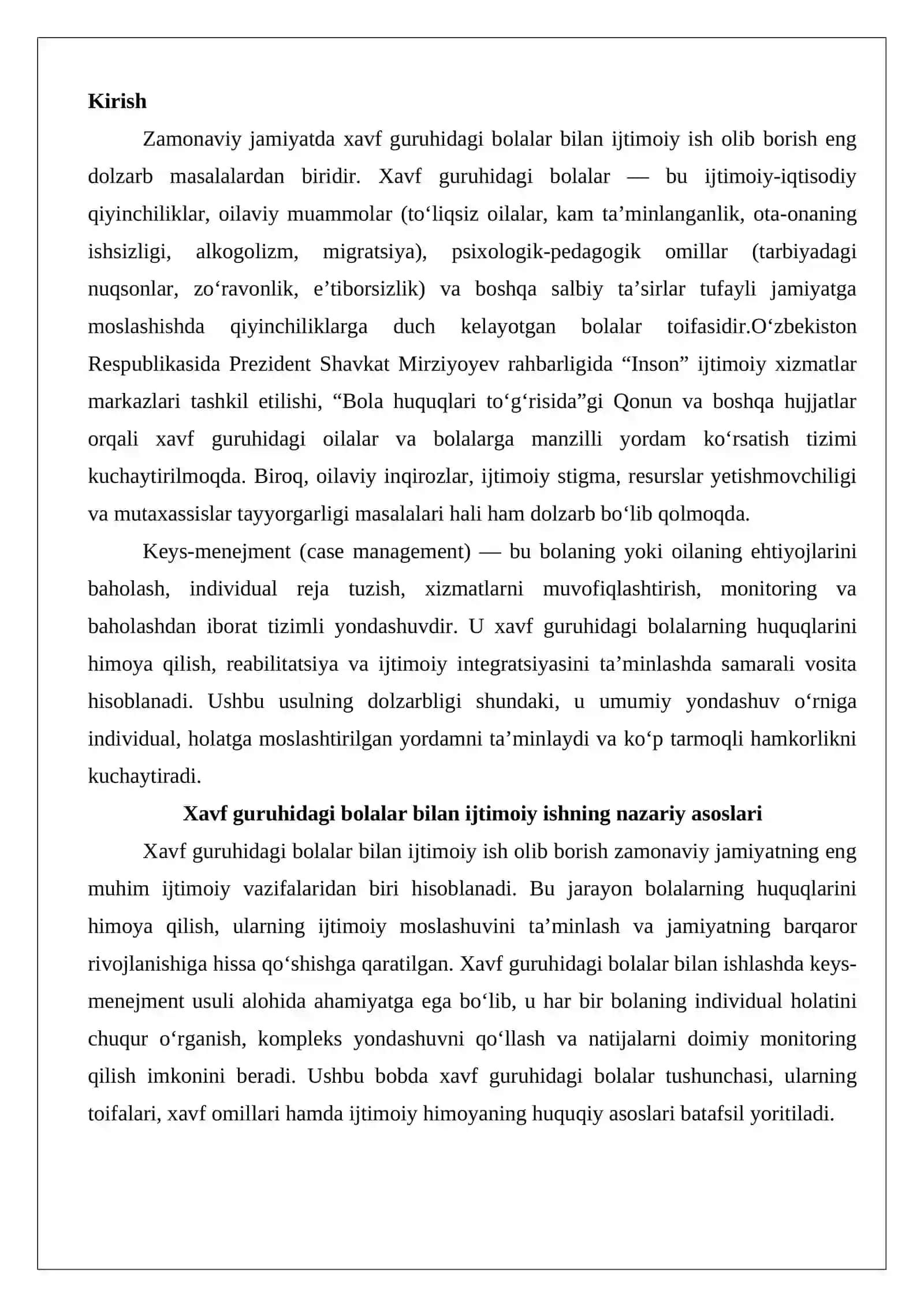 Xavf guruhidagi bolalar bilan ishlashda keys-menejment 2