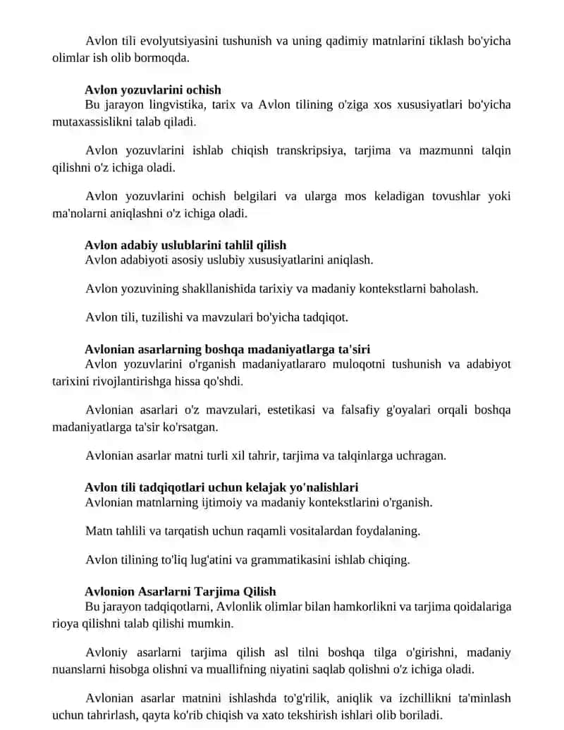 Avloniy asarlari matni ustida ishlash 2