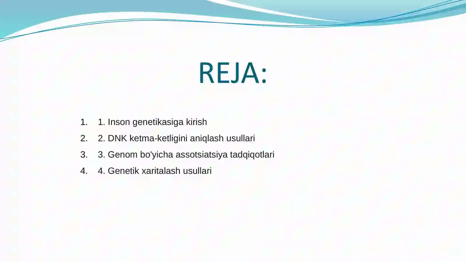 Odam genetikasini o'rganish usulari 2