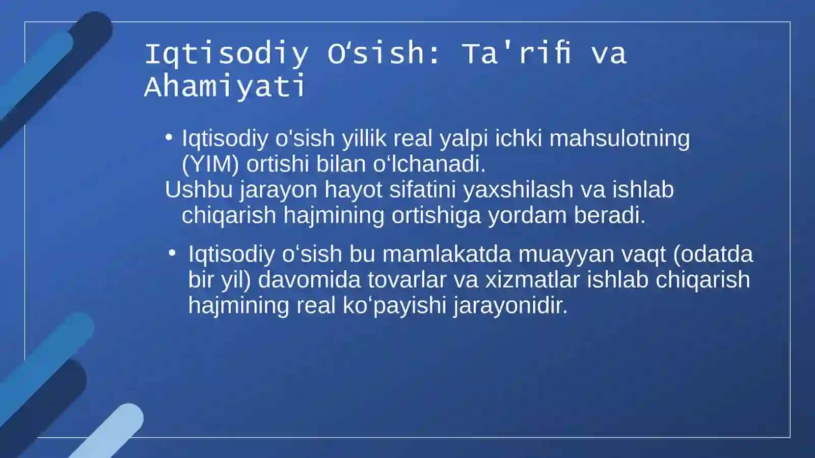 Iqtisodiy Oʻsish: Ta'rifi va Ahamiyati 2