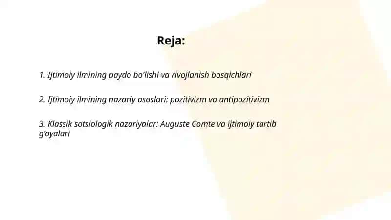Ijtimoiy ilmining nazariy tarixiy asoslari 2
