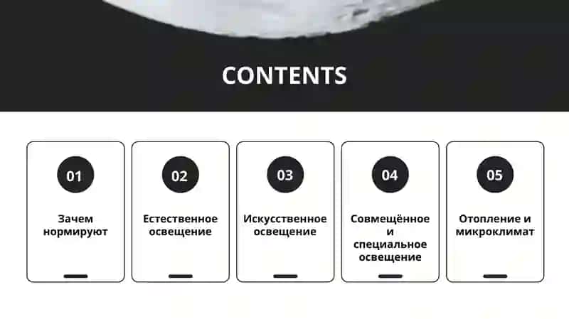Свет и тепло, гигиенические нормы 2