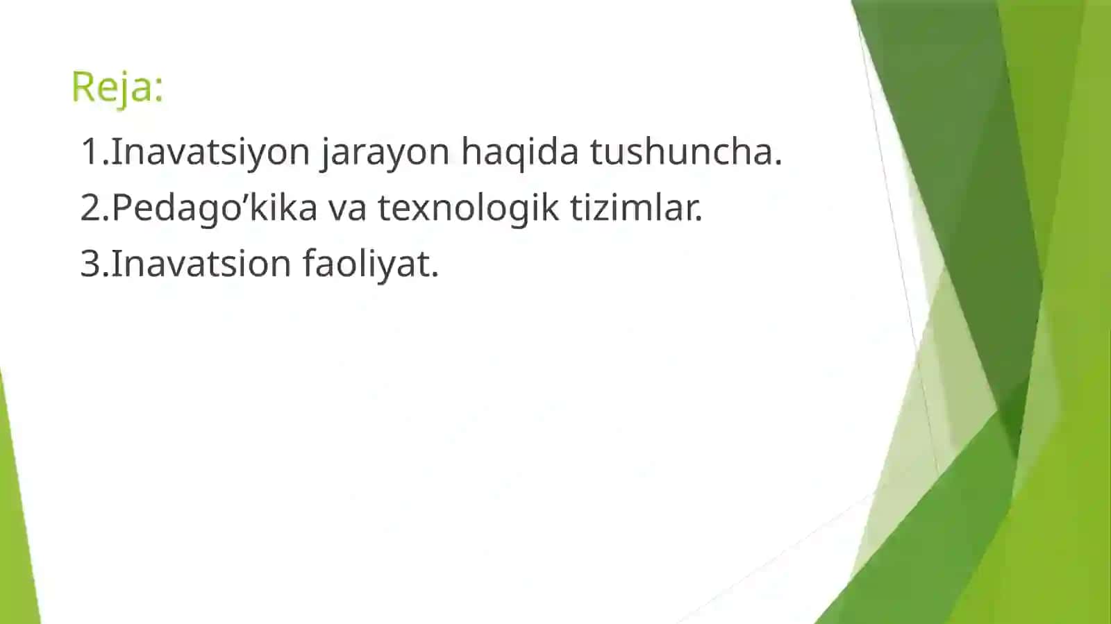 Talimdagi innavatsion jarayonlar 2