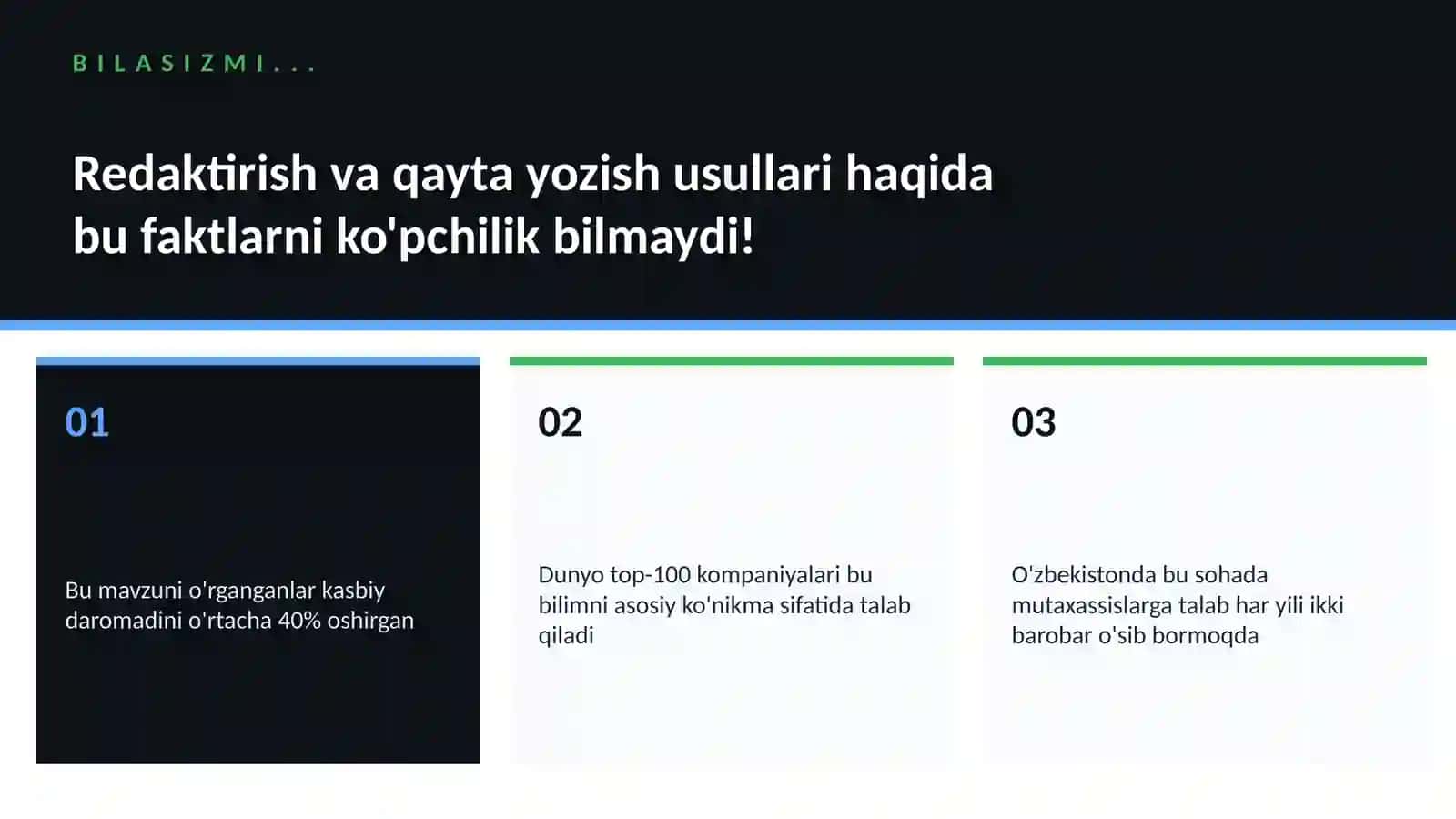 Redaktirish va qayta yozish usullari 2