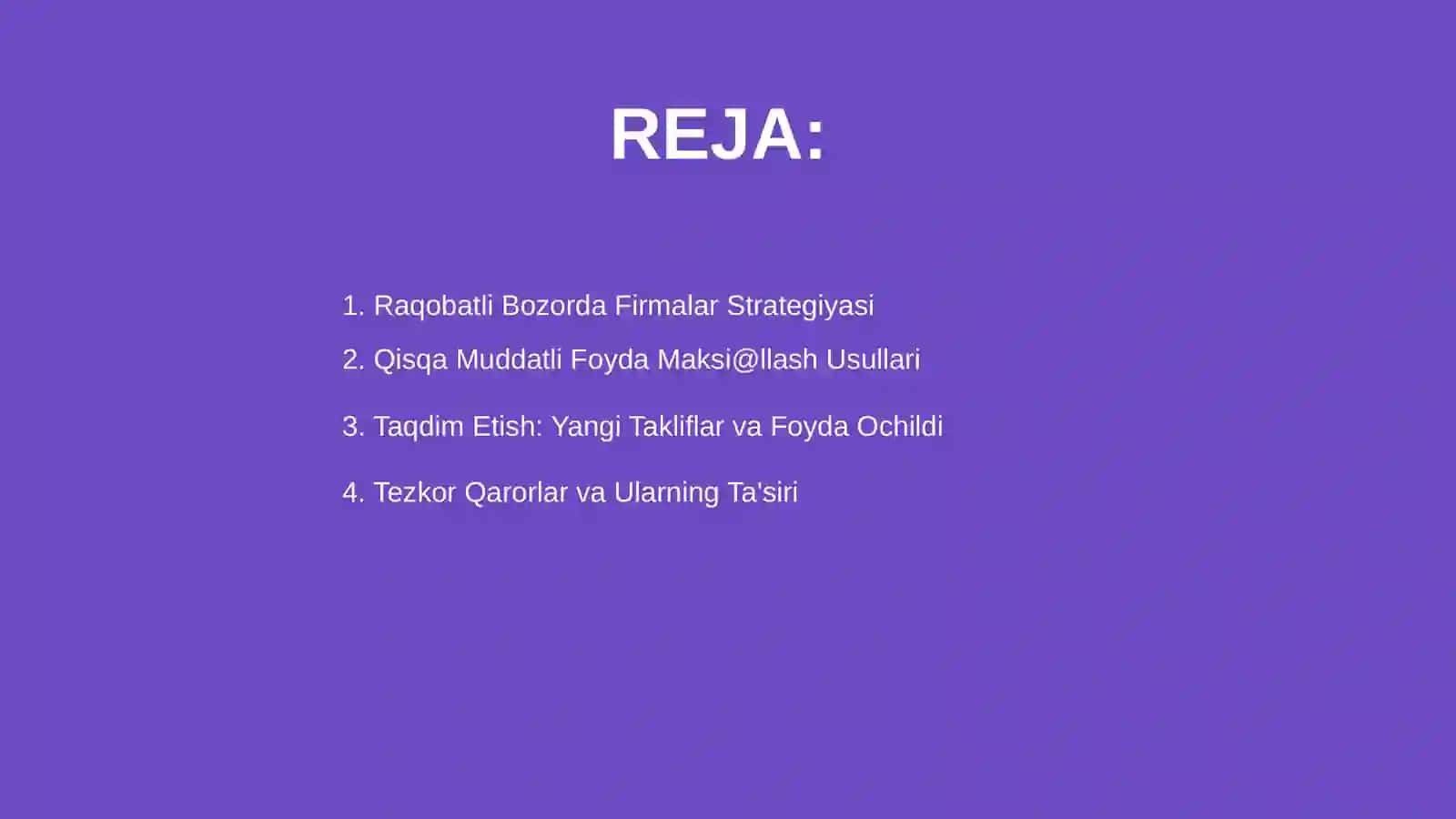 Raqobatli Bozorda Firmalar Strategiyasi 2