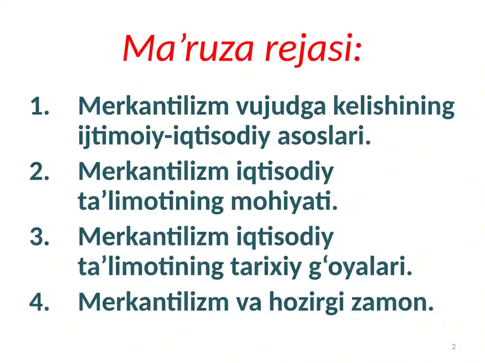 Merkantilizm 2