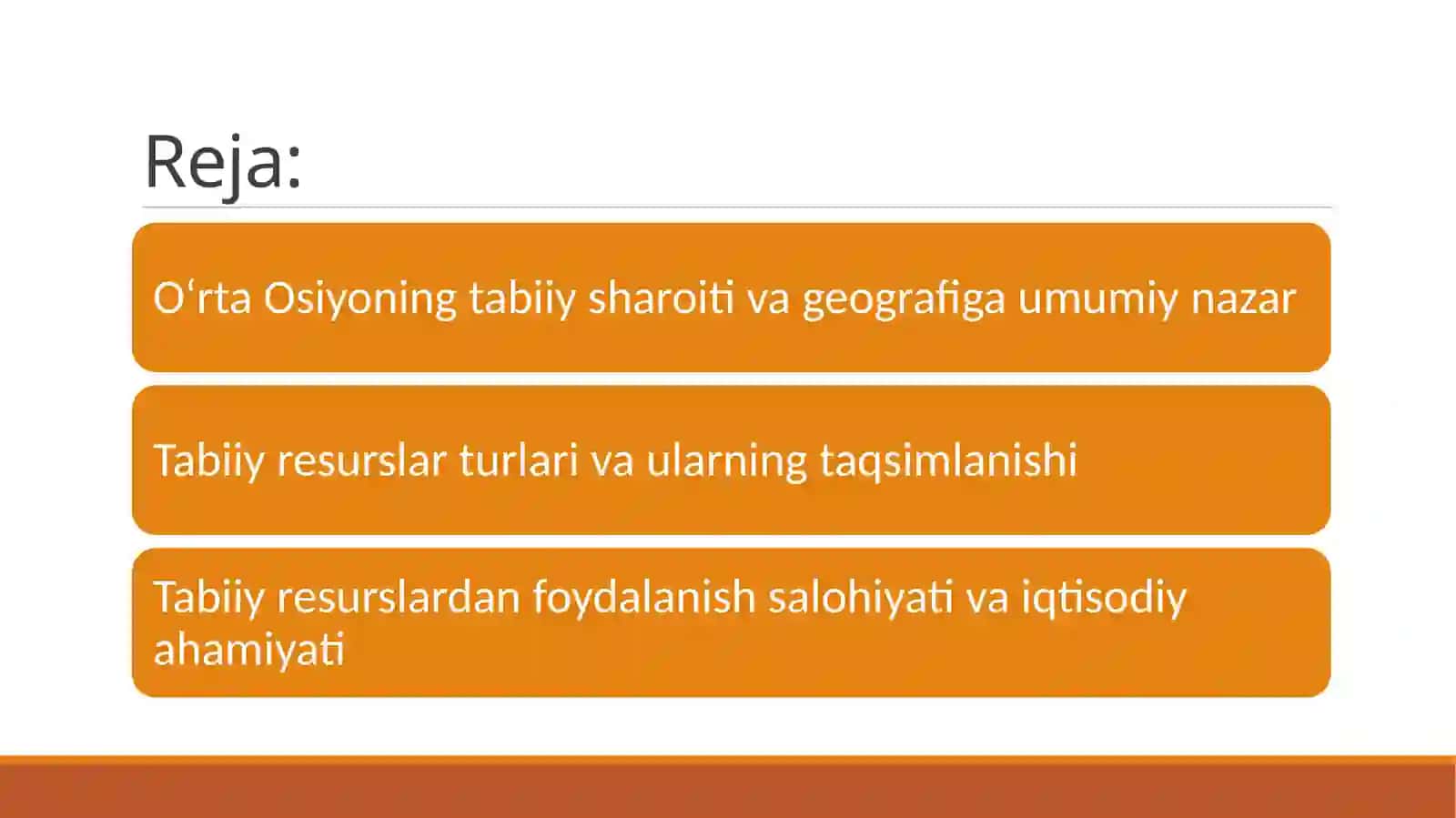 O`rta Osiyoning tabiiy resurs salohiyati 2