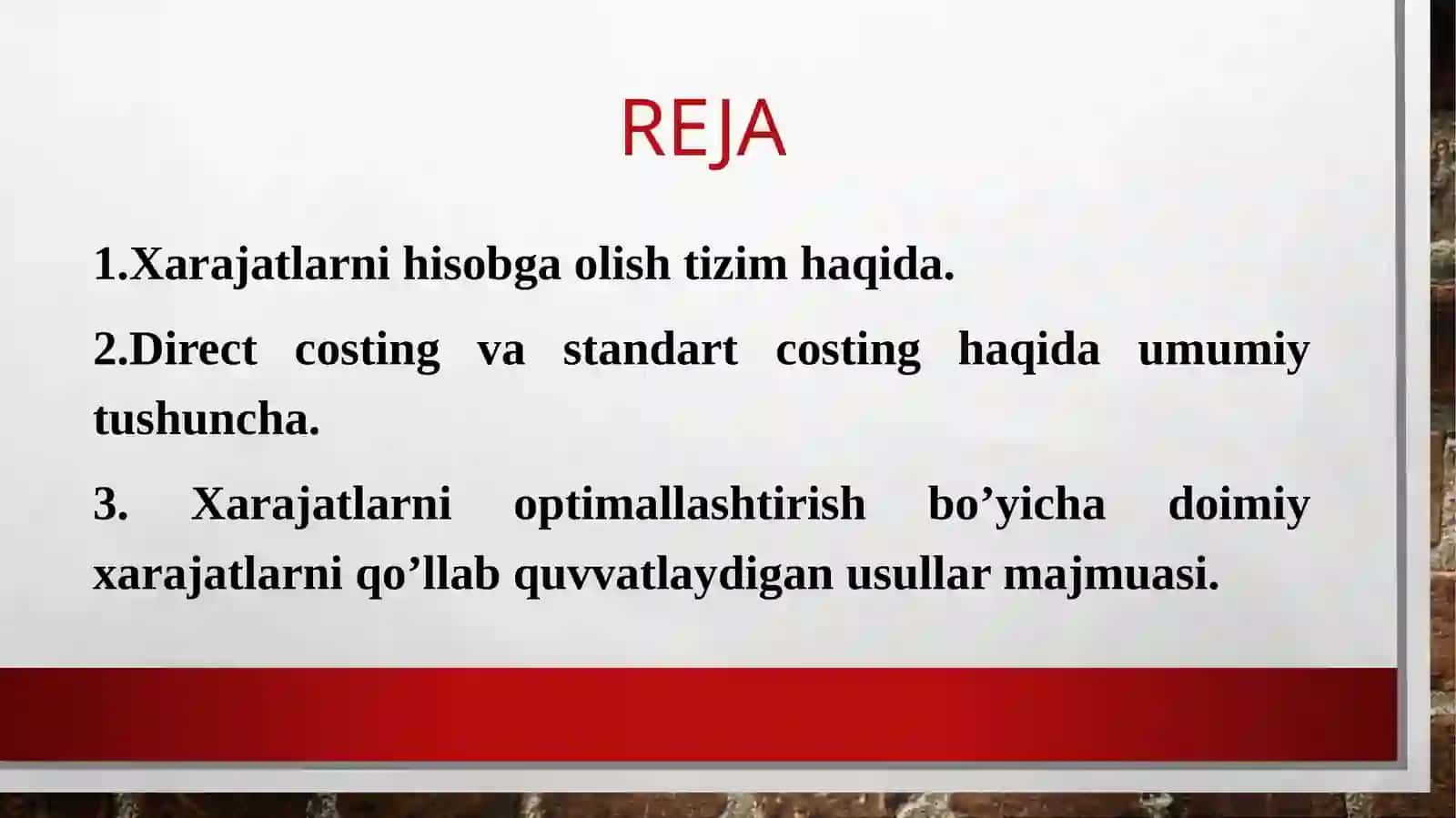 Oqilona xarajatlar strategiyasi 2