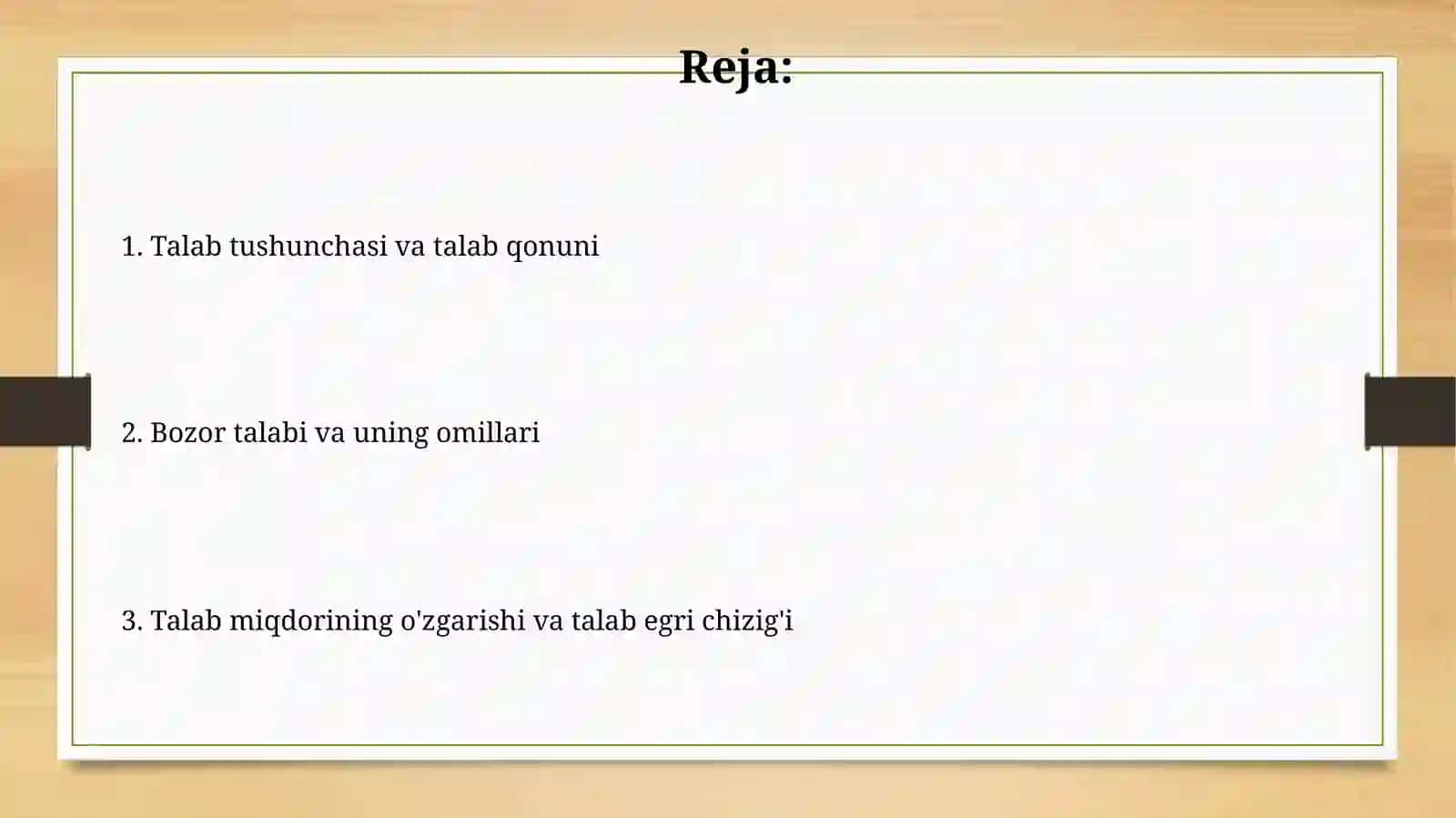Talab tushunchasi va talab qonuni 2