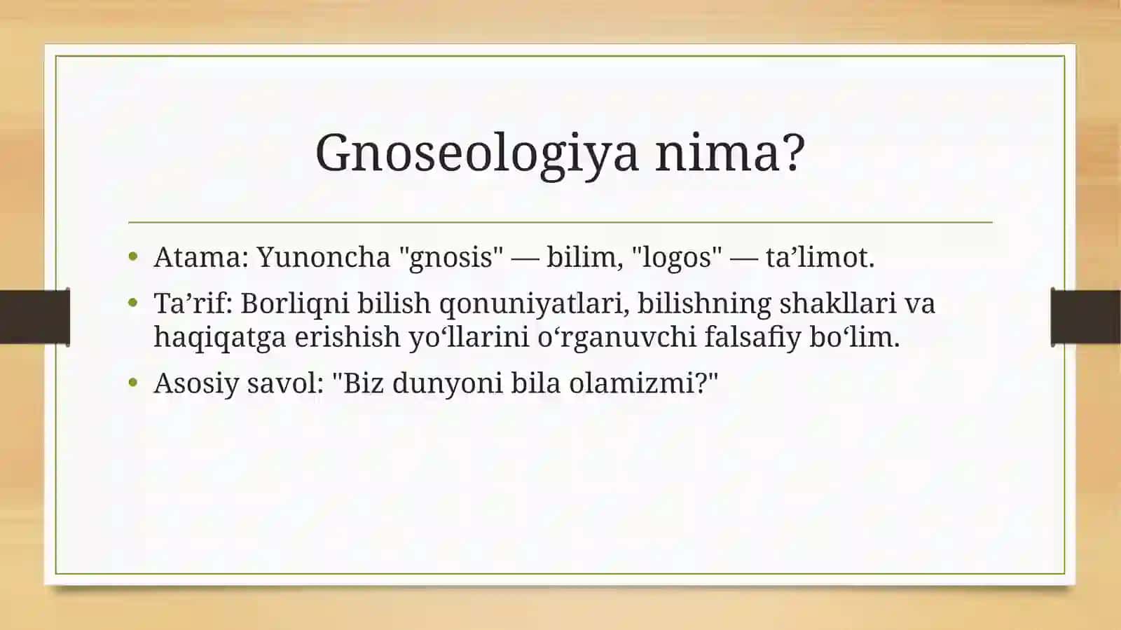 Gnoseologiya — Bilish nazariyasi 2