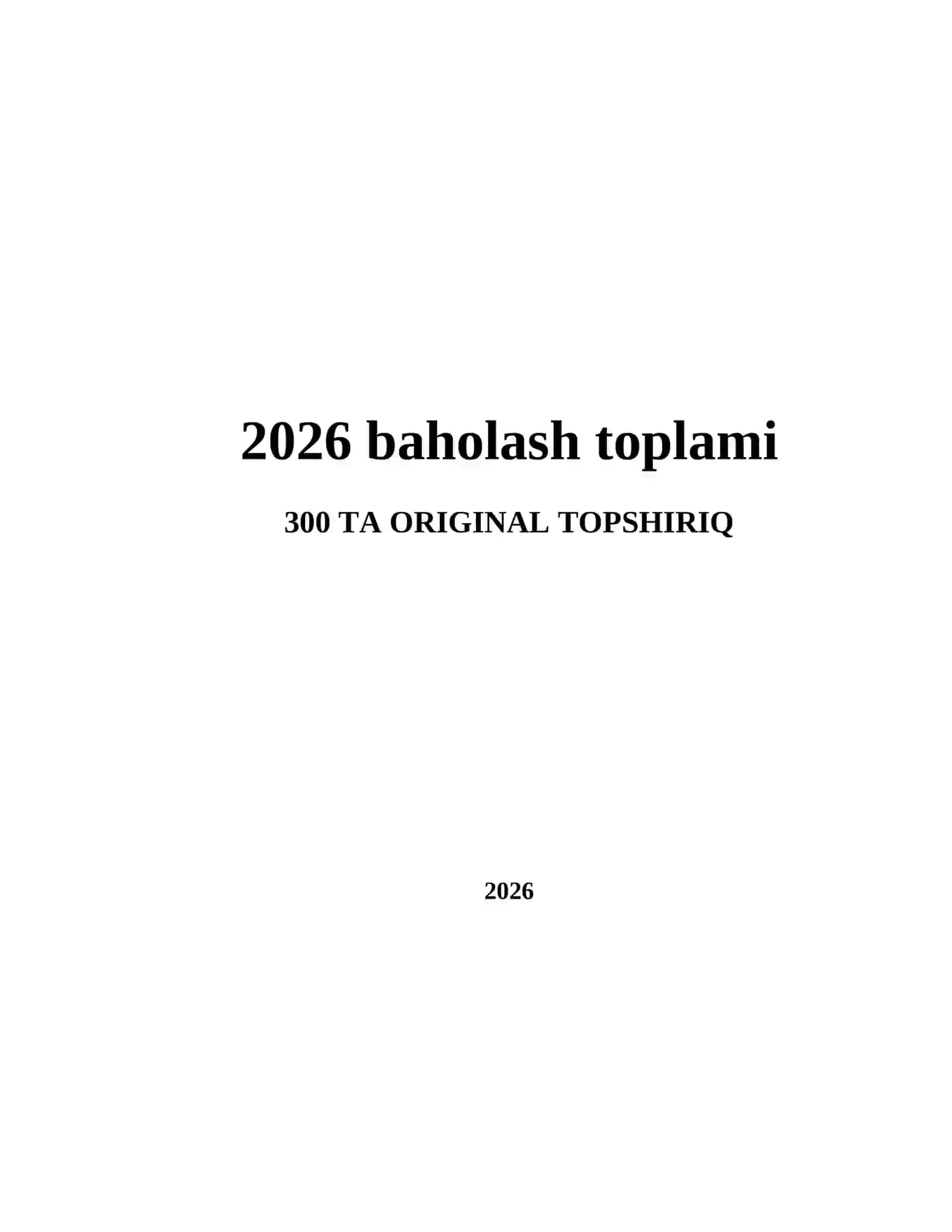 2026 baholash toplami 2