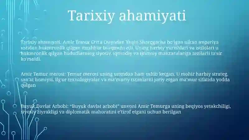 Amir Temur Buyuk Davlat Arbobi 2