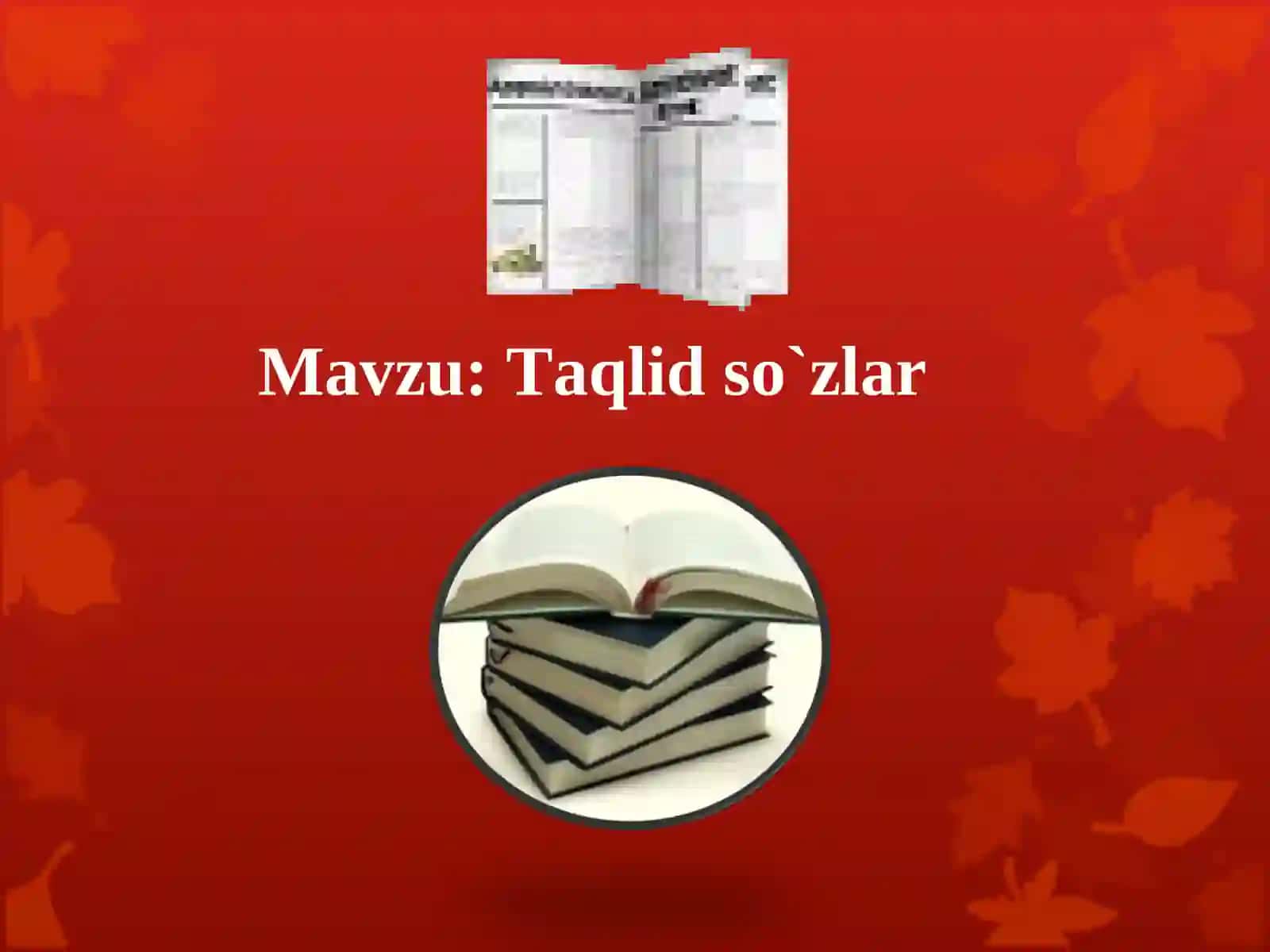 Taqlid so’zlar 2