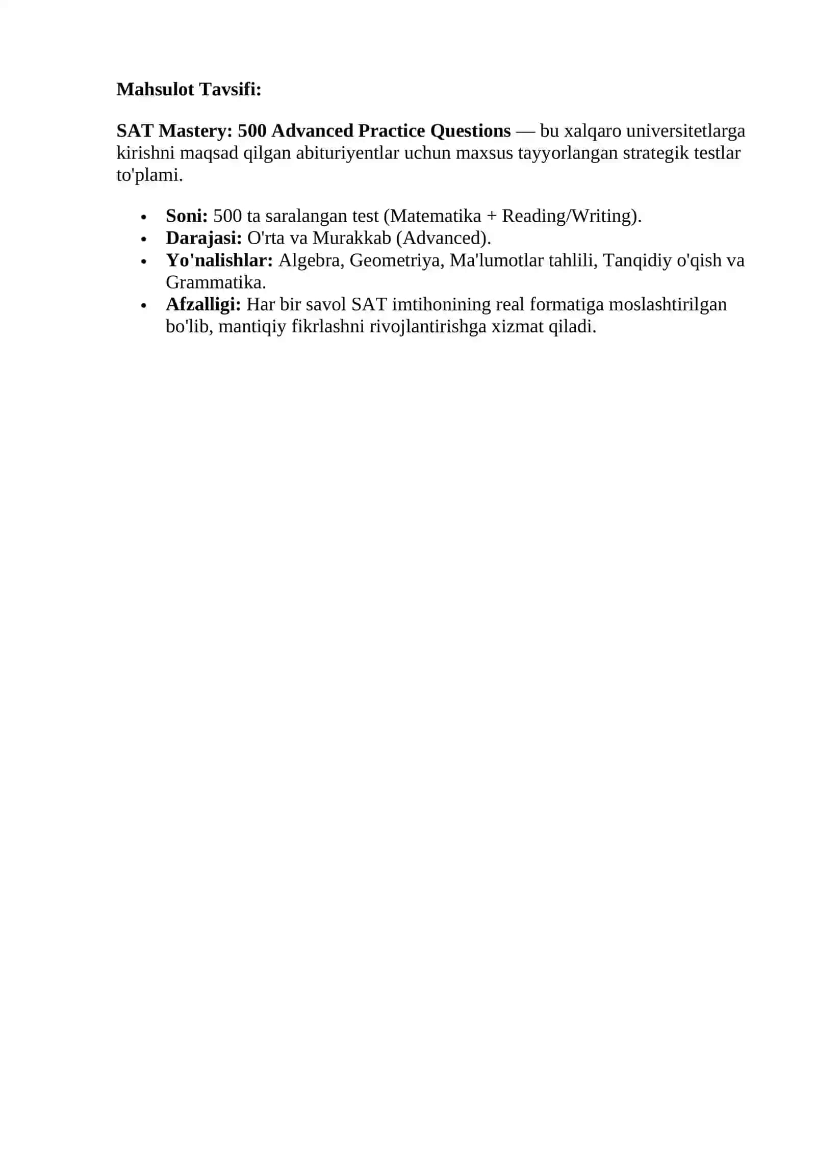 SAT Mastery: 500 Advanced Practice Questions 2