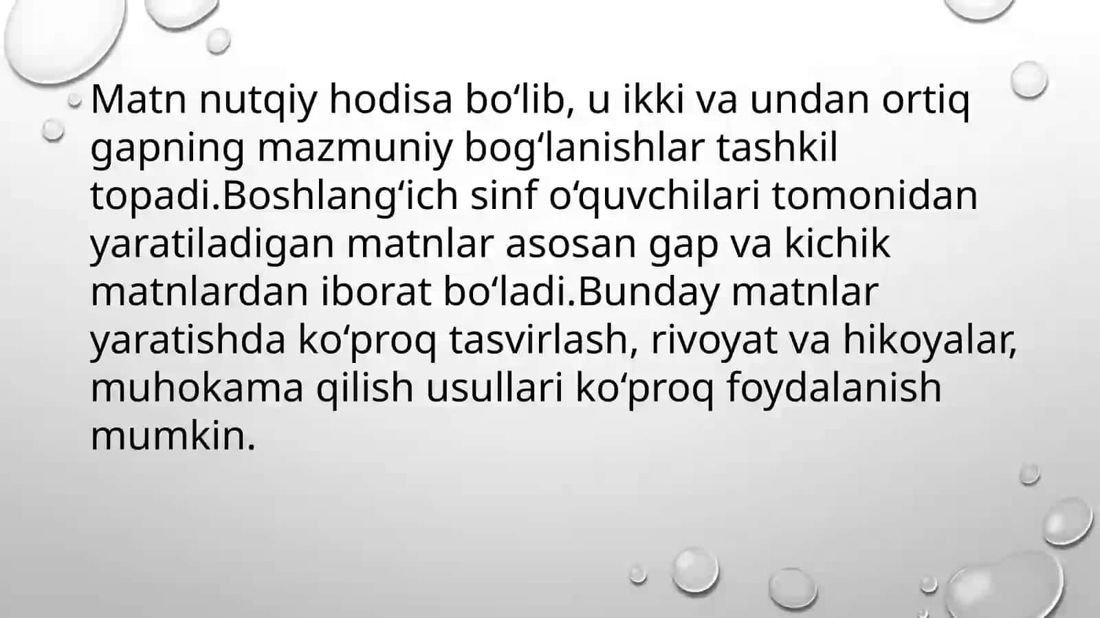 Badiiy uslubdagi matnlar ni yaratishga o‘rgatish 2