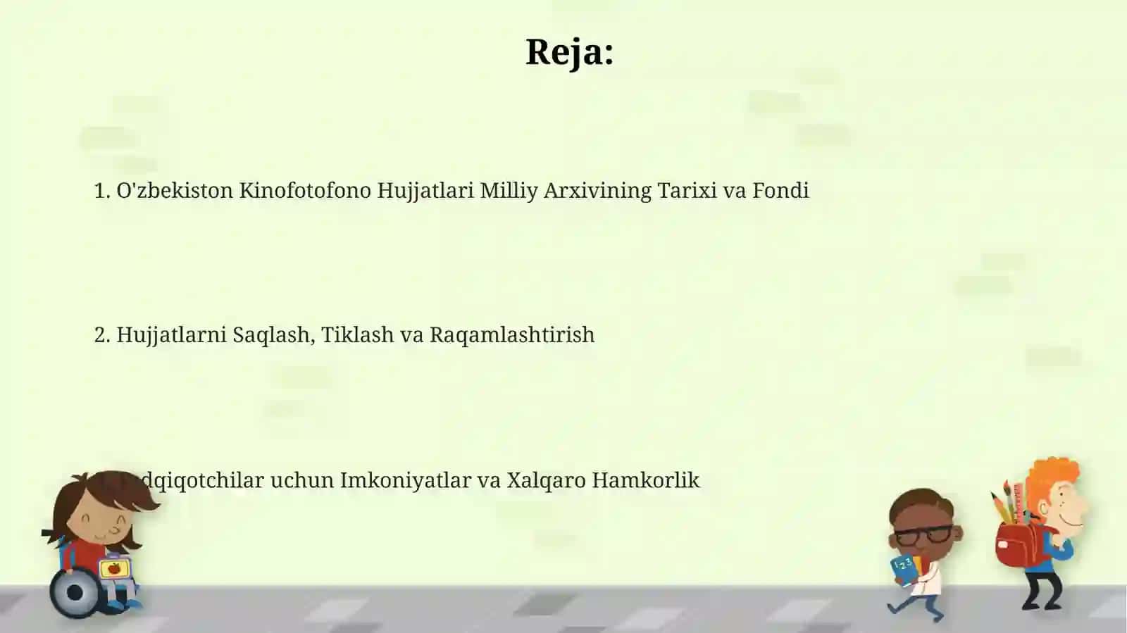 Õzbekiston kinofotofon hujjatlari Milliya arxivi 2