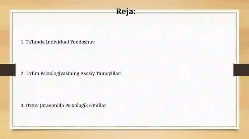 Ta'lim tarbiya pisixologiyasi 2