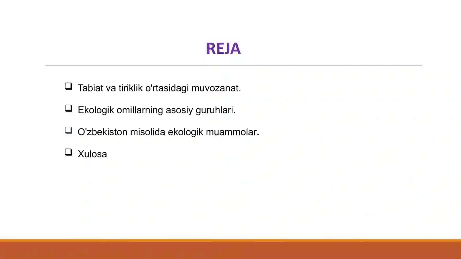 ASOSIY EKOLOGIK OMILLAR 2