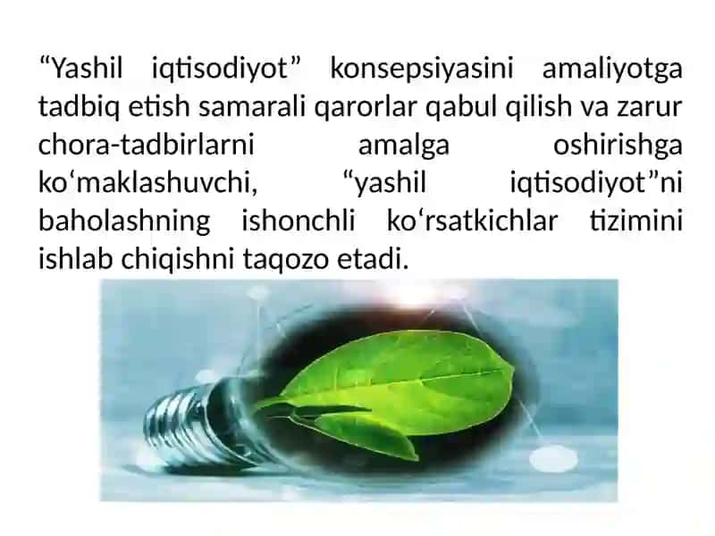 Yashil iqtisodiyot 2
