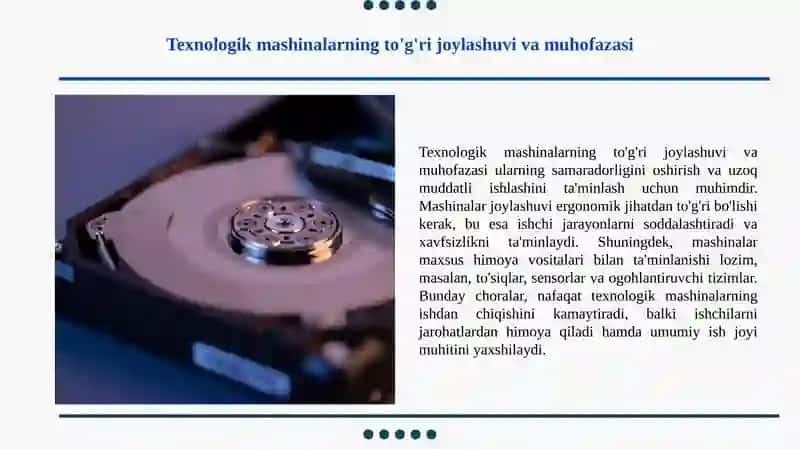 Texnologik mashinalarni saqlash 2