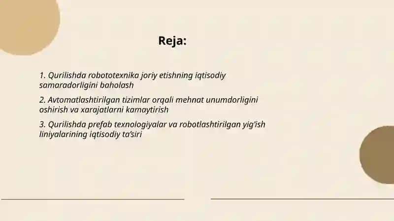 Qurilishda robototexnika va avtomatlashtirilgan tizimlar 2
