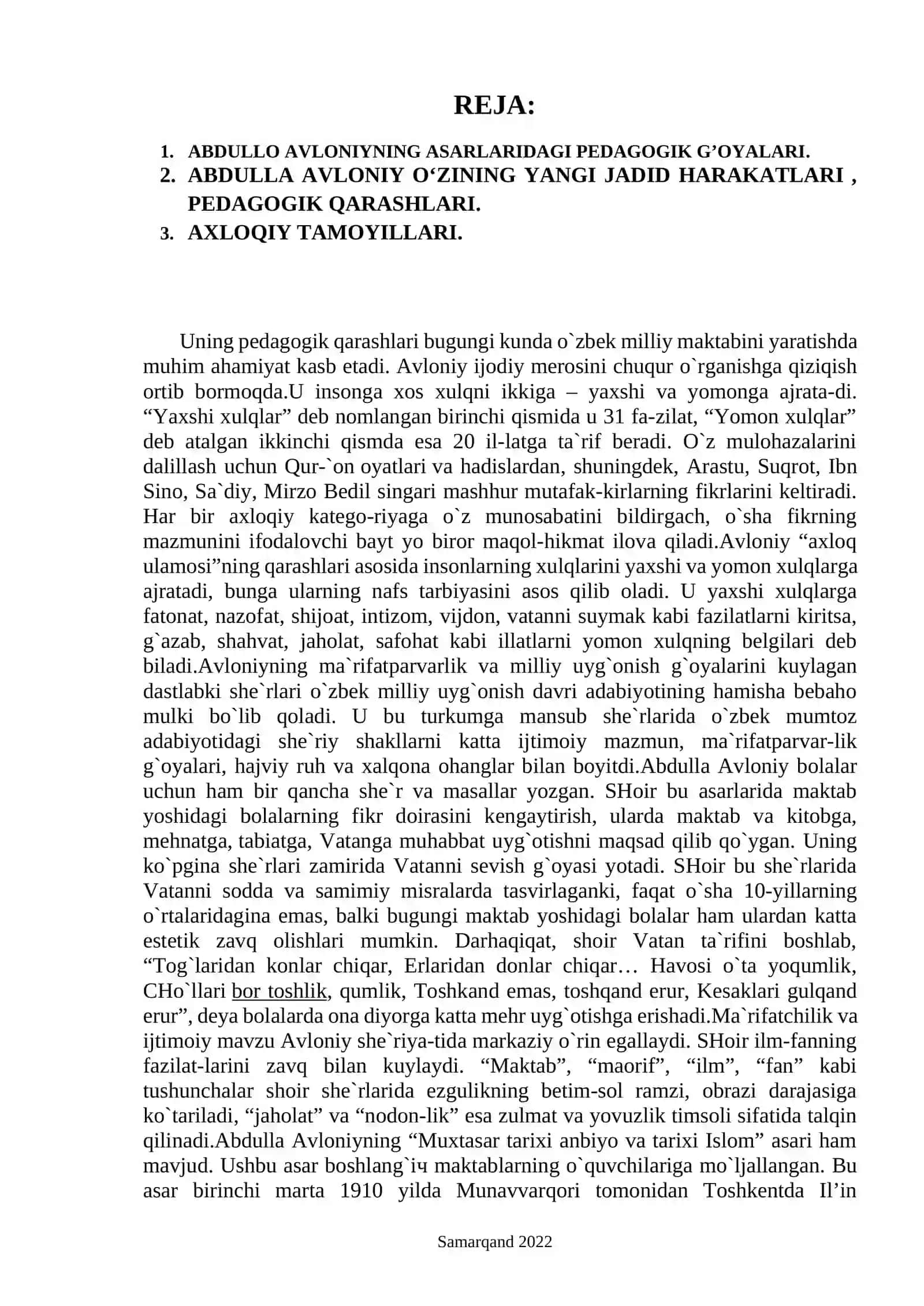 Abdulla Avloniyning asarlaridagi pedagogik g‘oyalari 2
