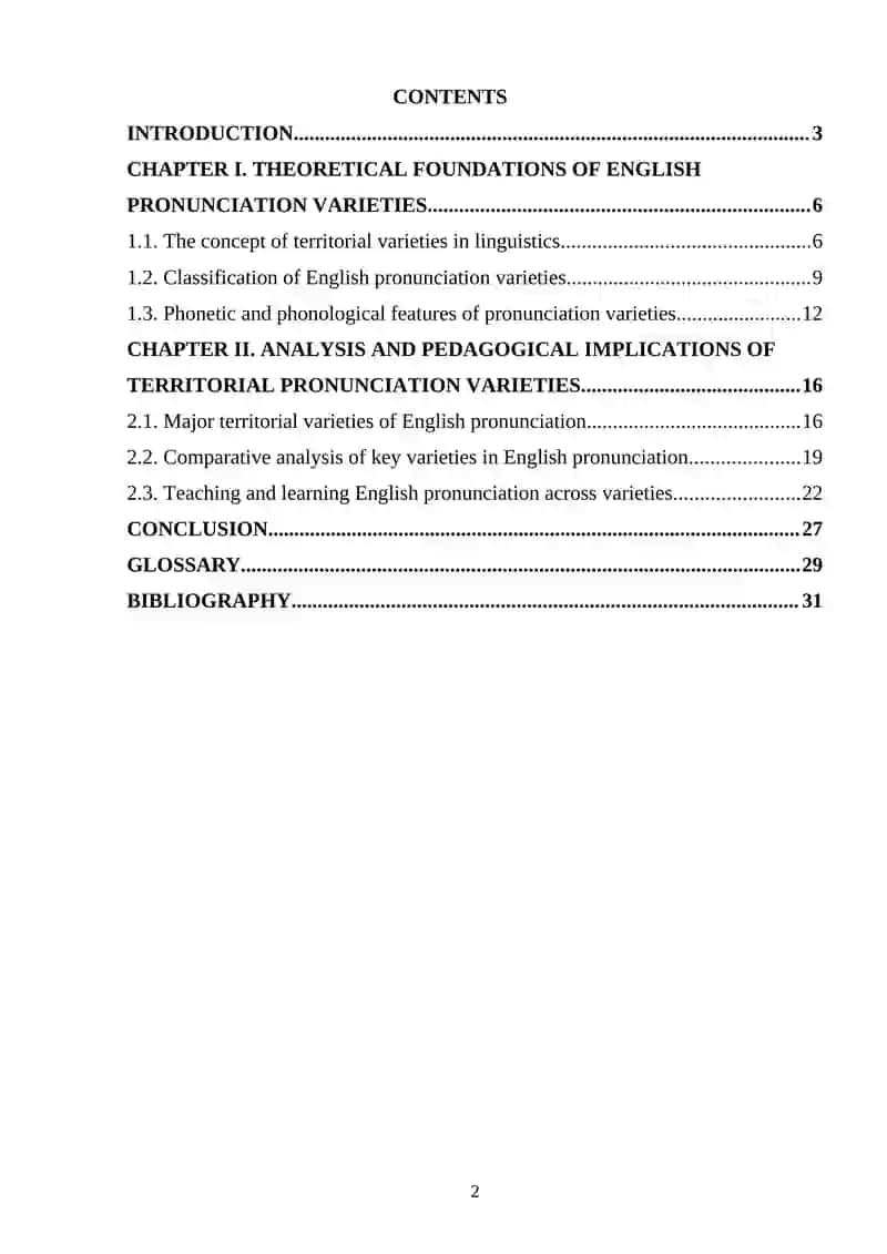 Territorial Varieties of English Pronunciation 2