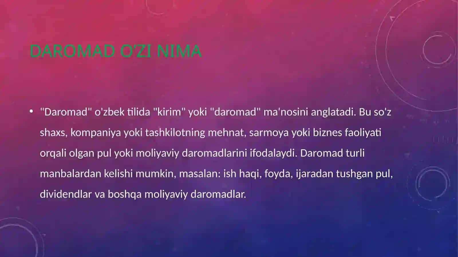 daromad:shakllanishi,hisobgaolishvamoliyaviyhisobotdaaksettirish 2