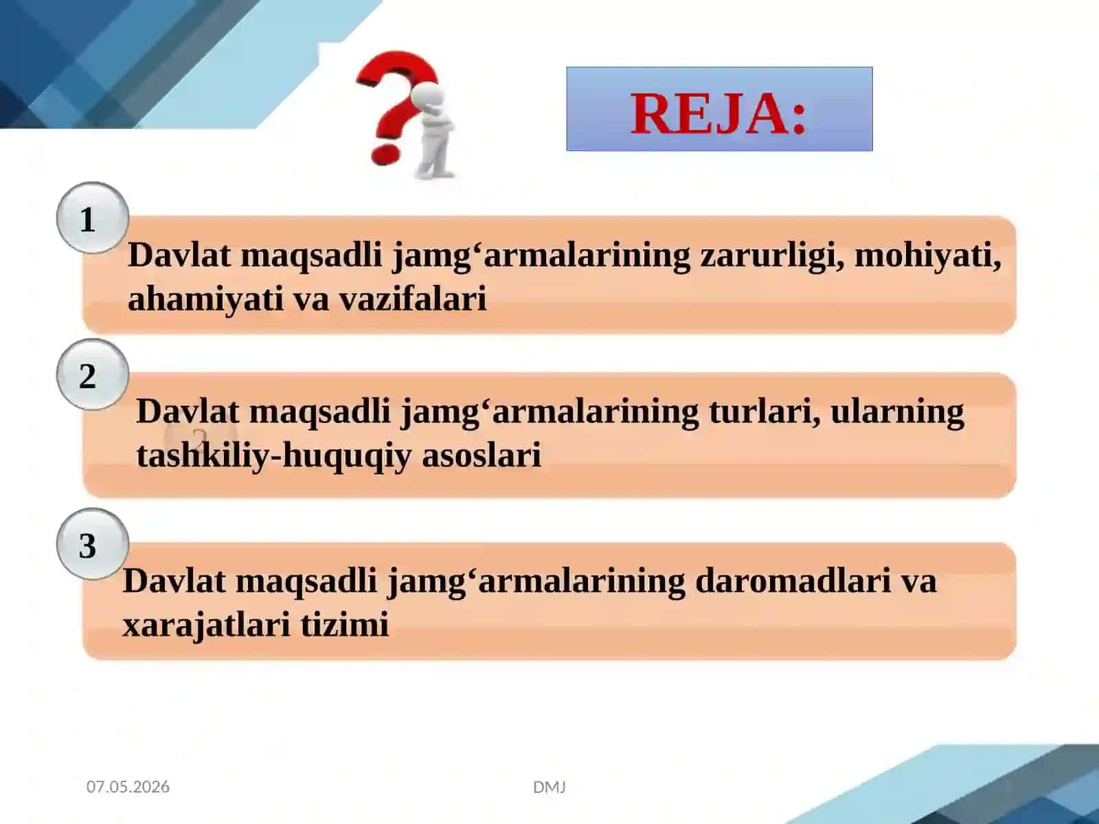 DAVLATNING MAQSADLI VA BYUDJETDAN TASHQARI JAMG’ARMALARI 2