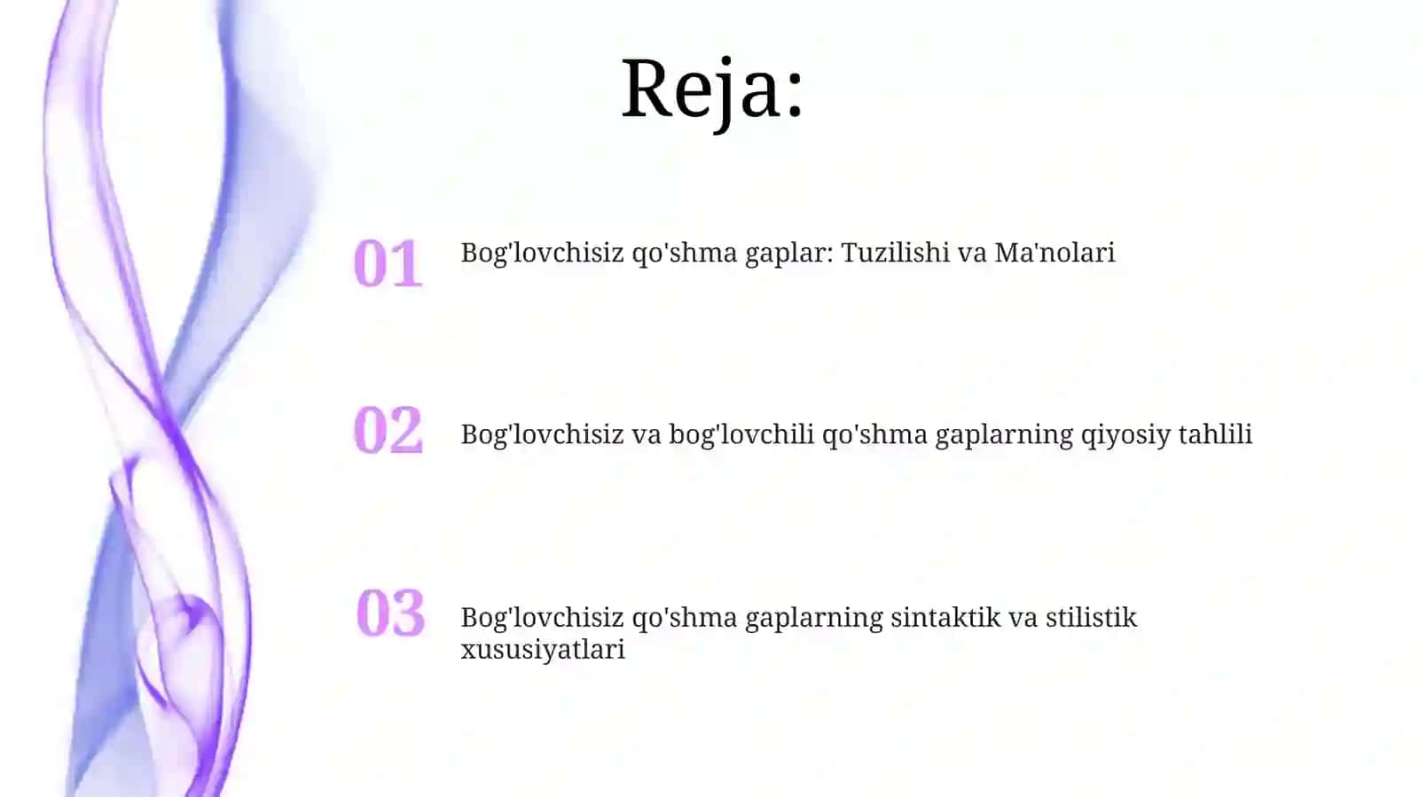 Bog'lovchisiz qo'shma gaplar: Tuzilishi va Ma'nolari 2