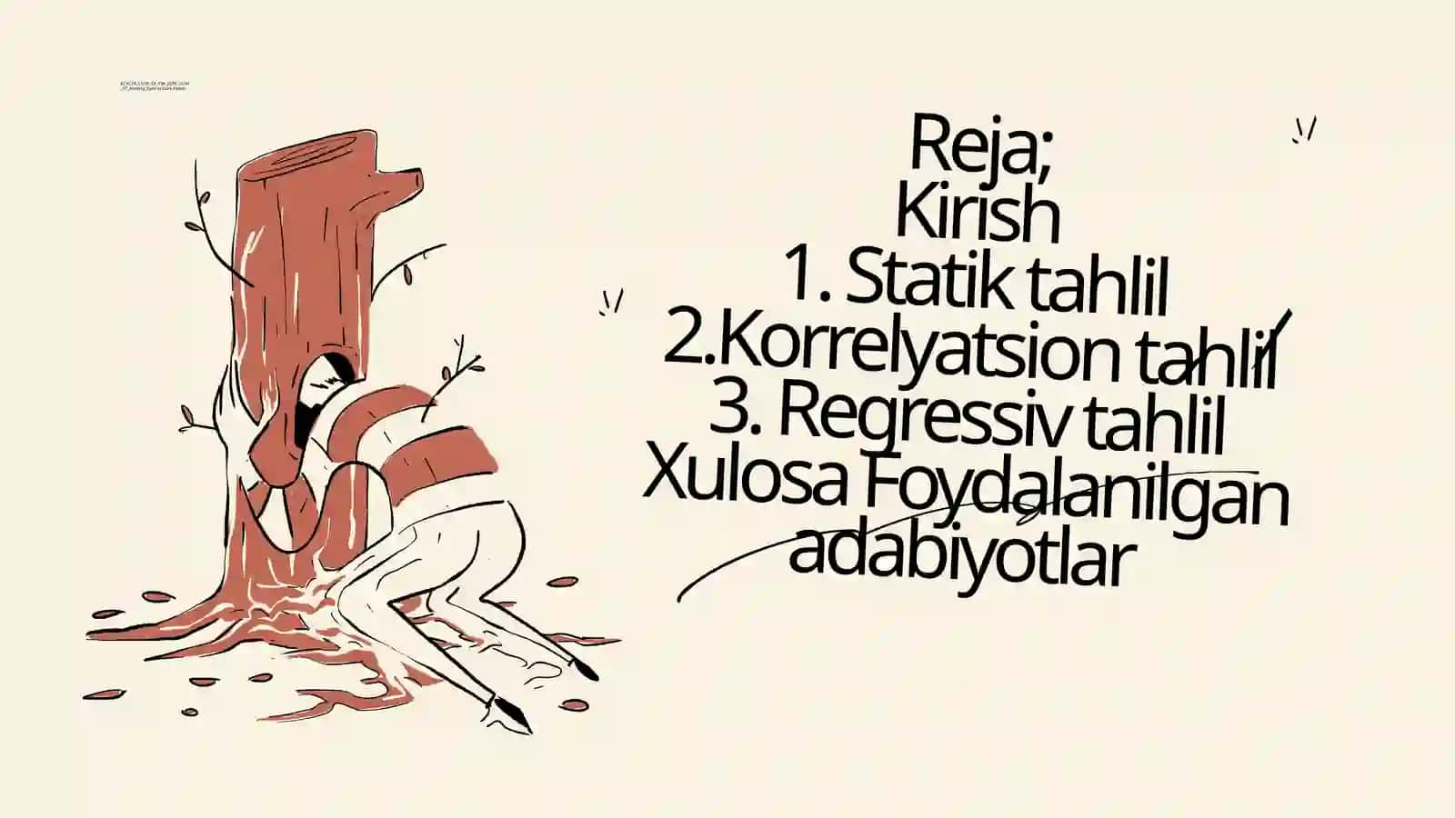 Statik, korrelyatsion va regressiv tahlil metodlari 2