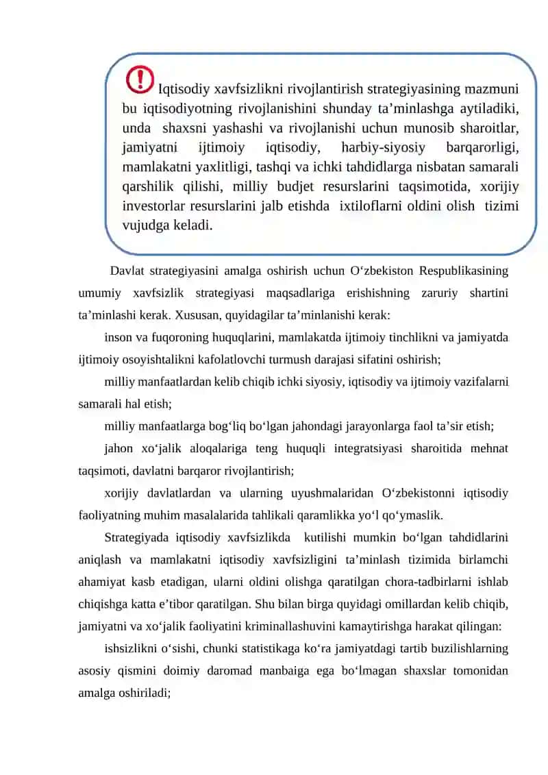 DAVLATNING IQTISODIY XAVFSIZLIKNI TA’MINLASH VAZIFALARI 2