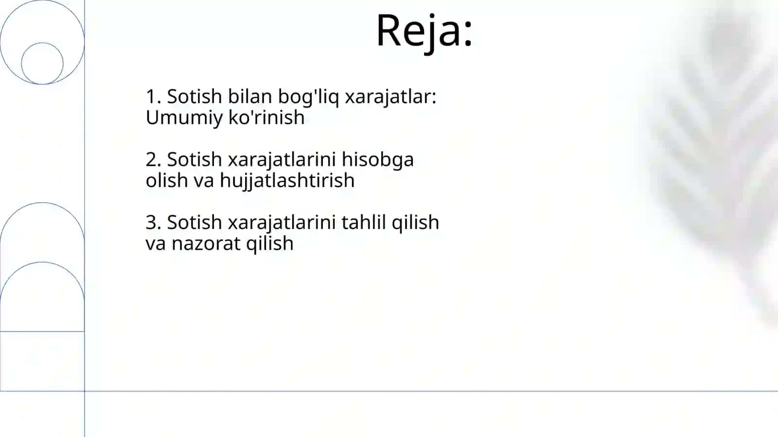 Sotish bilan bog'liq xarajatlar hisobi 2